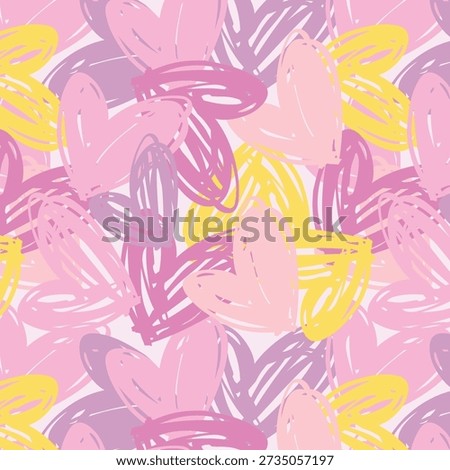 Love, colorful hearts Seamless pattern Design