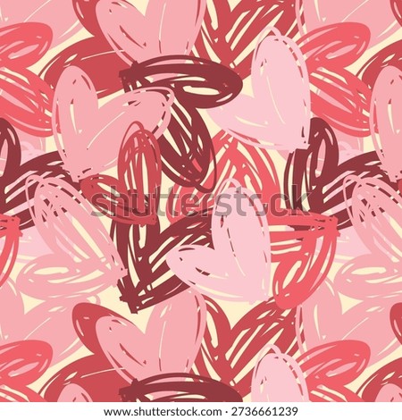 Love, colorful hearts Seamless pattern Design