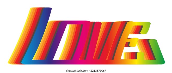 Love colorful inscription. Abstract street graffiti lettering elements with grunge fonts. Urban savage spray paint art. Cool teenage graffiti design vector. Creative colorful modern writing.