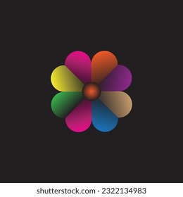 Love Colorful Logo and Background Vector Illustration Design Trendy