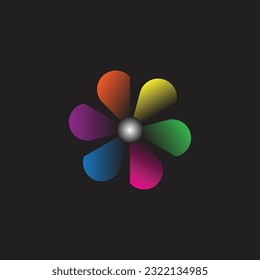 Love Colorful Logo and Background Vector Illustration Design Trendy