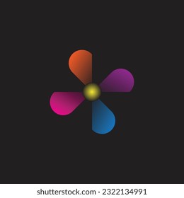 Liebhaber farbiges Logo und Hintergrund Vektorgrafik Design Trendy