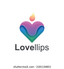 love colorful logo design template