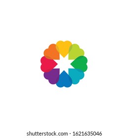 love colorful logo design vector simple