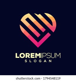 love colorful logo design vectors