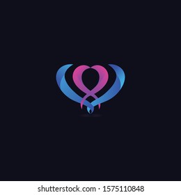 love colorful logo vector concept with modern, elegant and unique styles