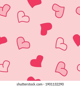 Love colorful shape valentine day seamless pattern vector illustration
