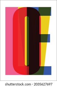 LOVE COLORFUL TRYPOGRAPHY POSTER IN VECTOR
