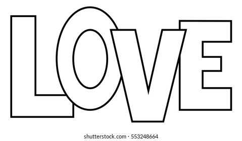 Love Coloring Page