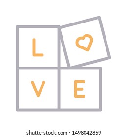 love colour line vector icon