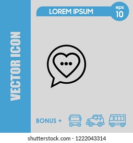 Love comment icon vector