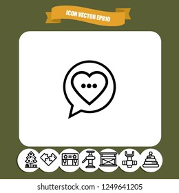 Love comment icon vector