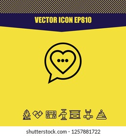 Love comment icon vector