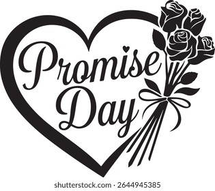 Love and Commitment Silhouette Illustration