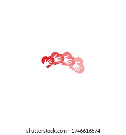Love community care logo icon illustration