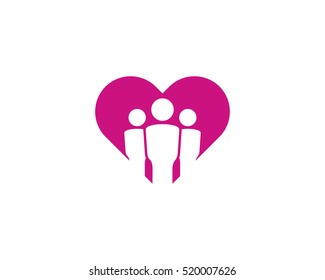 Love Community Logo Design Template