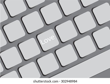love at the computer key