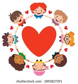 Love Concept With Cartoon Character
