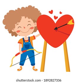 Love Concept With Cartoon Character
