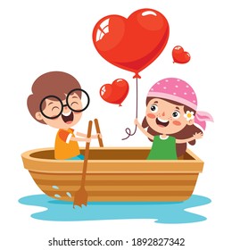 Love Concept With Cartoon Character