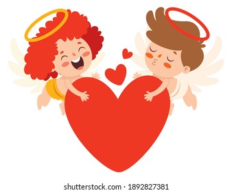 Love Concept With Cartoon Character