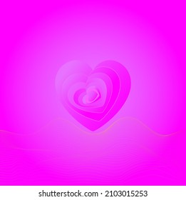 Love concept; creative heart illustration; bright background; fractal effects.