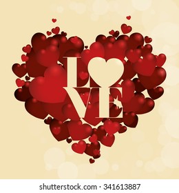 Love concept with cute icons design, vector illustration 10 eps graphic.