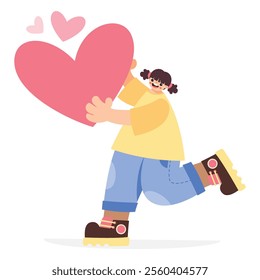 Love Concept With Flat Character
