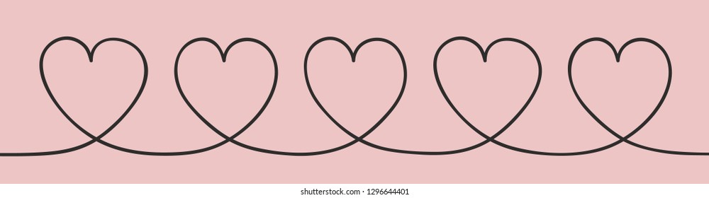 Love concept with hand drawn hearts. Mother's Day, Women's Day and Valentine's Day. Vector