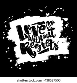 Love concept hand lettering motivation poster. Artistic modern brush calligraphy. Hand drawn design for a logo, greeting cards, invitations, posters, banners, t-shirts.