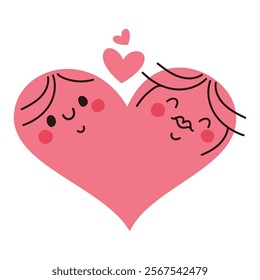 Love Concept With Heart Character