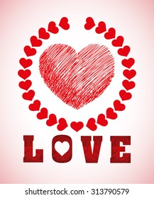 love concept with heart design, vector illustration 10 eps graphic. 