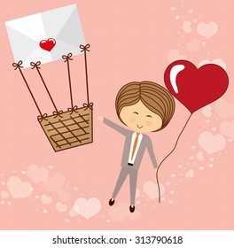 love concept with heart design, vector illustration 10 eps graphic. 
