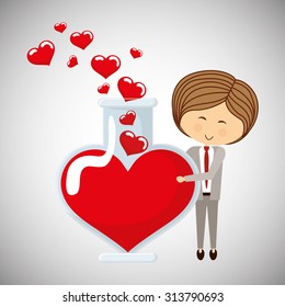 love concept with heart design, vector illustration 10 eps graphic. 