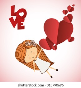 love concept with heart design, vector illustration 10 eps graphic. 