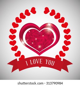 love concept with heart design, vector illustration 10 eps graphic. 