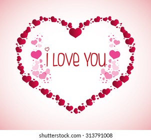 love concept with heart design, vector illustration 10 eps graphic. 