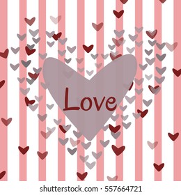 Love concept of hearts