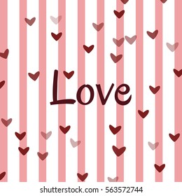 Love concept of hearts
