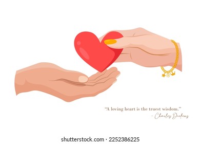 Love concept illustration for Saint Valentine's Day.