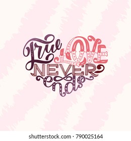 Love concept inspirational hand lettering motivation poster. Silhouette design for a logo, greeting cards, invitations, posters, banners, seasonal greetings illustrations.