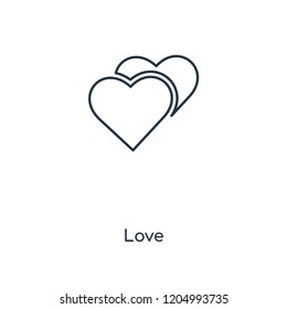 Love concept line icon. Linear Love concept outline symbol design. This simple element illustration can be used for web and mobile UI/UX.