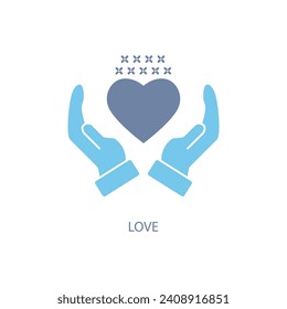love concept line icon. Simple element illustration. love concept outline symbol design.
