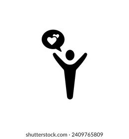 love it concept line icon. Simple element illustration. love it concept outline symbol design.