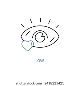 love concept line icon. Simple element illustration. love concept outline symbol design.