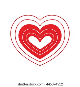 Love  concept represented by heart icon. isolated and flat illustration 