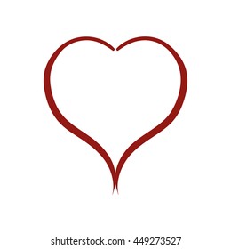 Love concept represented by heart shape icon. isolated and flat illustration 