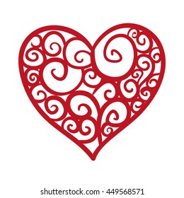 Love Concept Represented By Red Heart Stock Vector (Royalty Free) 449568571