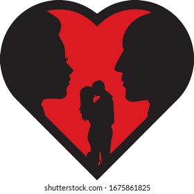 Love concept romantic heart vector symbol