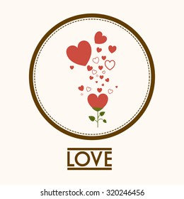 love concept with  romantic icons design, vector illustration eps 10
